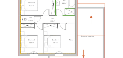 Programme terrain + maison à Montmerle-sur-Saône en Ain (01) de 87 m² à vendre au prix de 278200€ - 4
