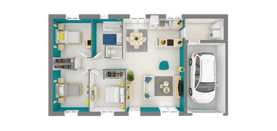 Programme terrain + maison à Saint-Germain-de-Salles en Allier (03) de 79 m² à vendre au prix de 163130€ - 4