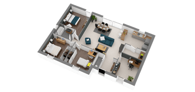 Programme terrain + maison à Vélines en Dordogne (24) de 1300 m² à vendre au prix de 161386€ - 3