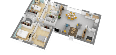 Programme terrain + maison à Vélines en Dordogne (24) de 1300 m² à vendre au prix de 165049€ - 3