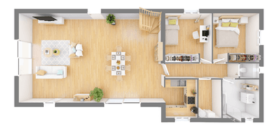 Programme terrain + maison à Pierrevert en Alpes-de-Haute-Provence (04) de 759 m² à vendre au prix de 413328€ - 4