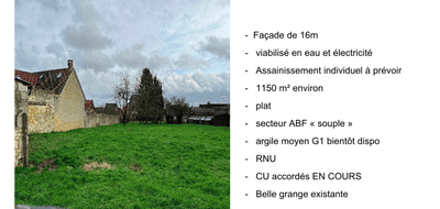 Terrain seul à Clermont en Oise (60) de 1150 m² à vendre au prix de 104000€ - 2