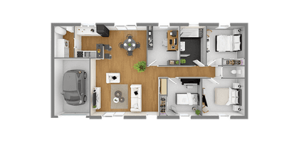 Programme terrain + maison à Avermes en Allier (03) de 105 m² à vendre au prix de 230000€ - 4