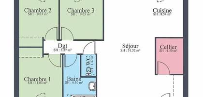 Programme terrain + maison à Loriges en Allier (03) de 86 m² à vendre au prix de 152950€ - 4