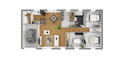 Programme terrain + maison à Cognat-Lyonne en Allier (03) de 105 m² à vendre au prix de 217300€ - 4