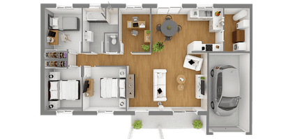 Programme terrain + maison à Saulzet en Allier (03) de 90 m² à vendre au prix de 204250€ - 4