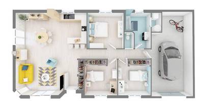 Programme terrain + maison à Trenal en Jura (39) de 91 m² à vendre au prix de 229950€ - 4