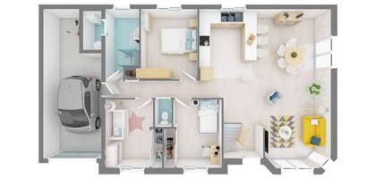 Programme terrain + maison à Étuz en Haute-Saône (70) de 91 m² à vendre au prix de 247870€ - 4