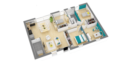 Programme terrain + maison à GREZILLE en Maine-et-Loire (49) de 716 m² à vendre au prix de 160119€ - 3