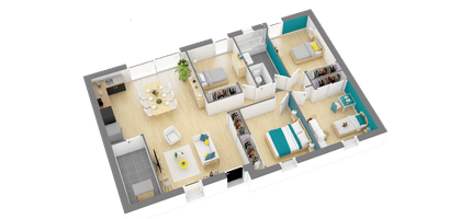 Programme terrain + maison à Le Lude en Sarthe (72) de 1043 m² à vendre au prix de 143771€ - 3