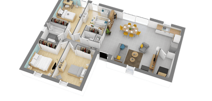 Programme terrain + maison à Ygos-Saint-Saturnin en Landes (40) de 1217 m² à vendre au prix de 159695€ - 3
