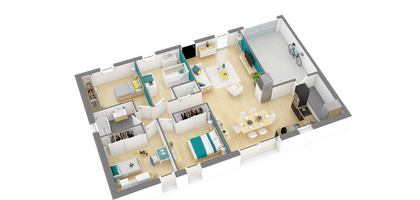 Programme terrain + maison à Le Lude en Sarthe (72) de 1043 m² à vendre au prix de 143839€ - 3
