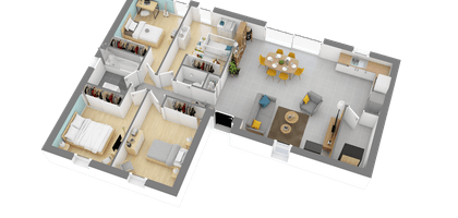 Programme terrain + maison à BARBECHAT en Loire-Atlantique (44) de 350 m² à vendre au prix de 193439€ - 3