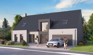 maison contemporaine avec combles aménagés, par Maisons d'en France Nord - Pas de Calais