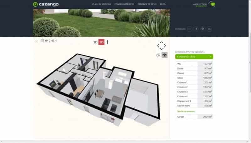 logiciel Cazango plan maison