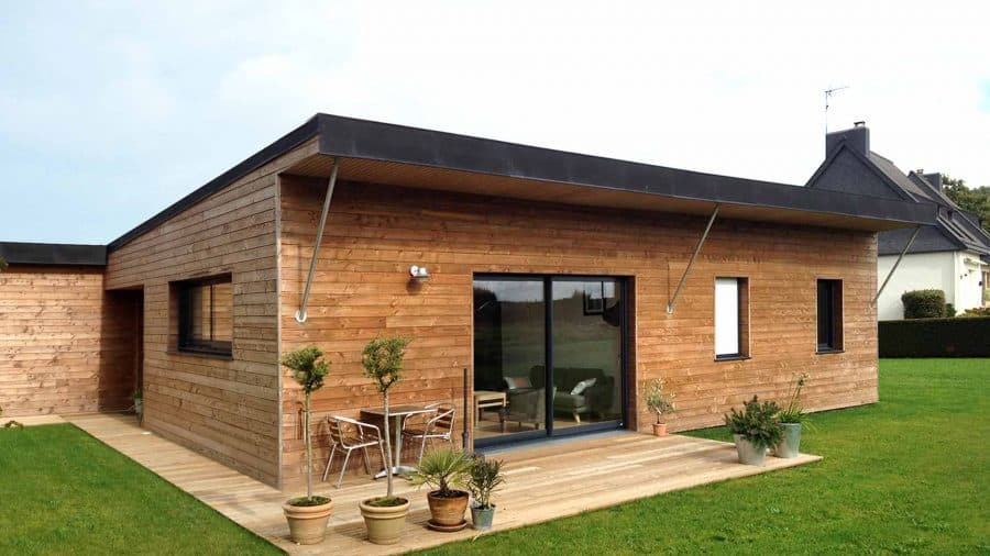 Maison bois Bioclimatique Kubiq Cabinet de maitrise d'œuvre Carnac Morbihan Bretagne