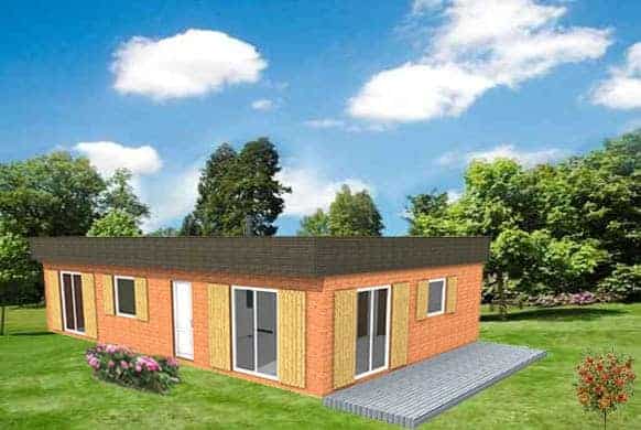 maison en kit à toit plat de kit eco logis