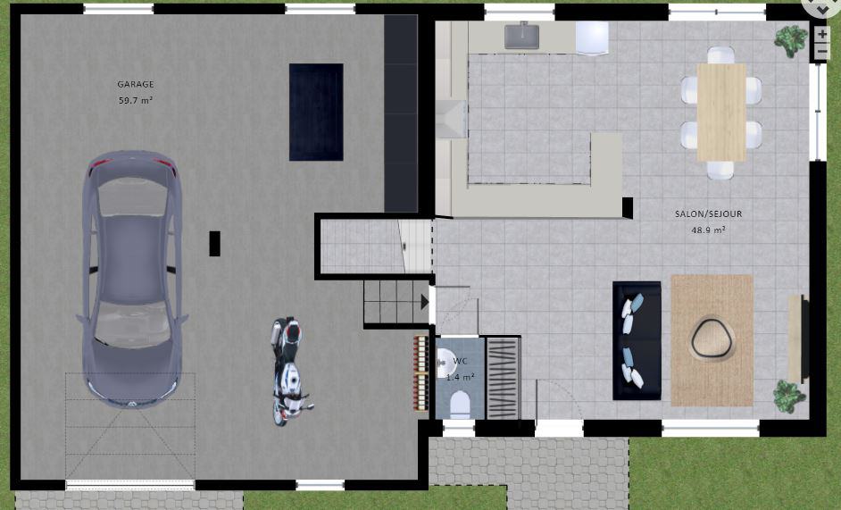 Plan de Maison 4 Chambres Carambole RDC