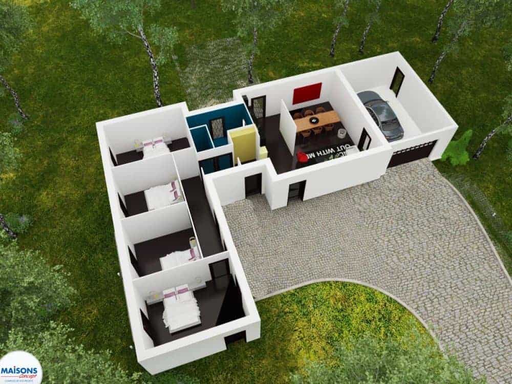 plan de maison 3d