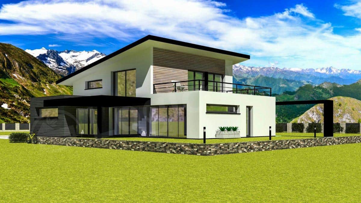 maison contemporaine à ossature bois dans le Nord, par Logicobois