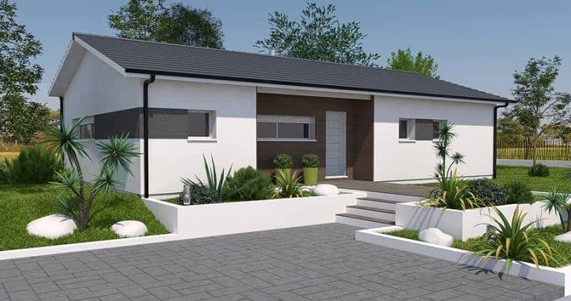 maison moderne de plain-pied à toit noir en Gironde, par IGC Construction