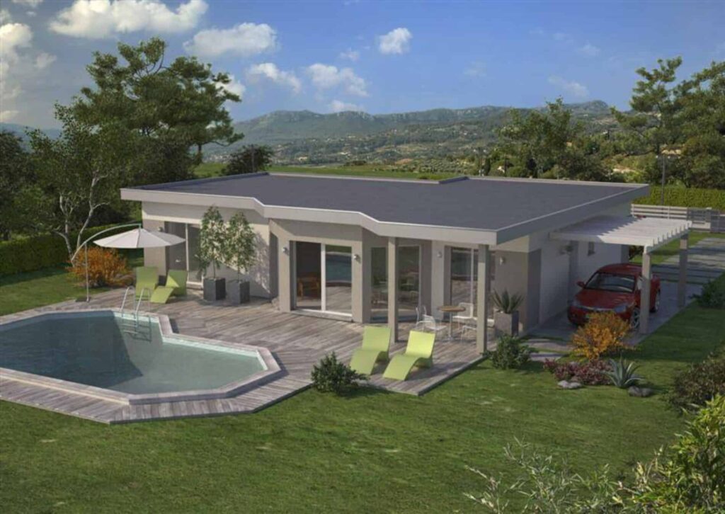 maison contemporaine de plain-pied dans le 33, par Maisons MCA