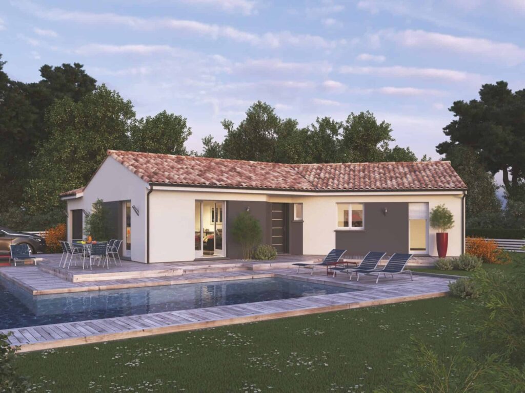 maison classique de plain-pied avec piscine en Gironde, par Maisons MCA