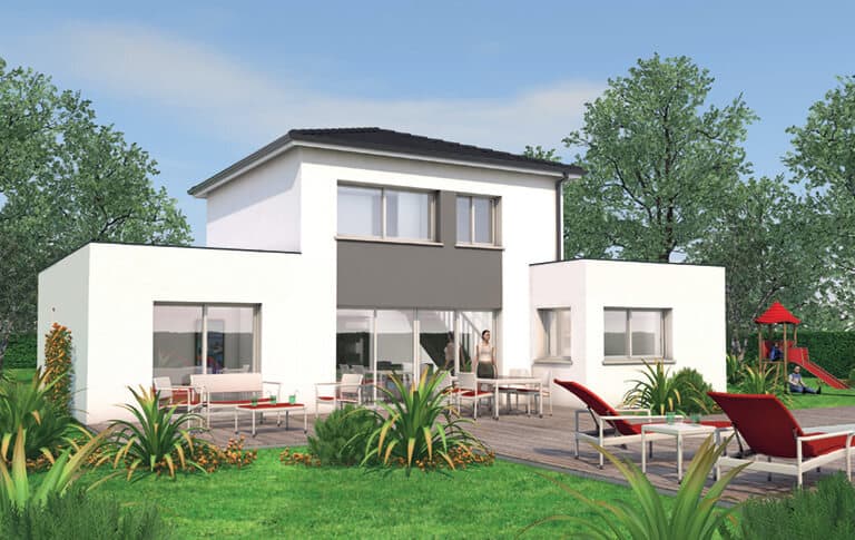 maison contemporaine à étage dans le 33, par Maisons Batisoft