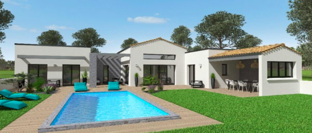 maison de plain-pied avec piscine dans le 17, par Maisons ACCO
