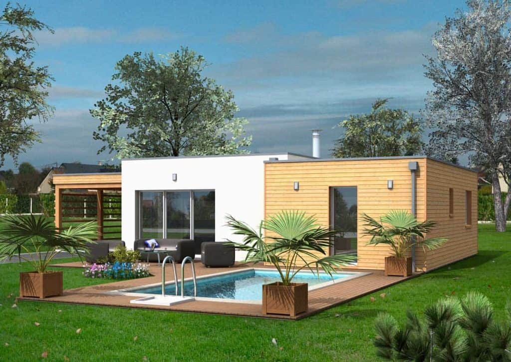 maison à toit plat maison léa