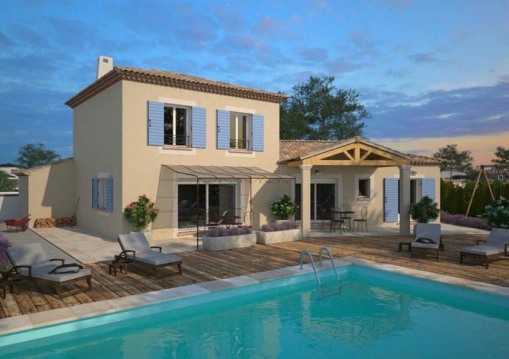 maison traditionnelle à étage dans le Var, par Maisons Balency