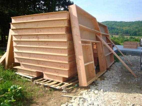 éléments d'une extension bois en kit