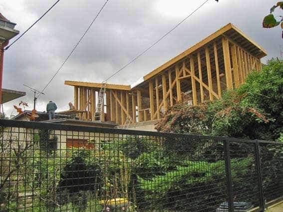 charpente extension verticale de maison