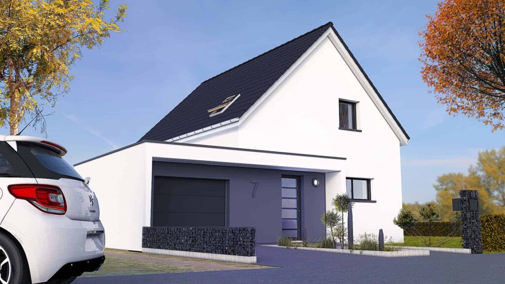 maison toit à deux pans dans le Haut-Rhin, par Maisons Crisalis