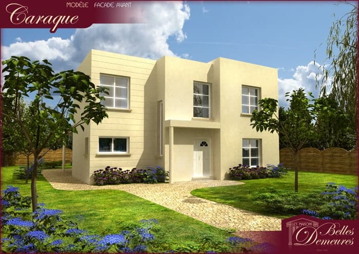 maison cube avec étage dans les Yvelines, par Belles Demeures