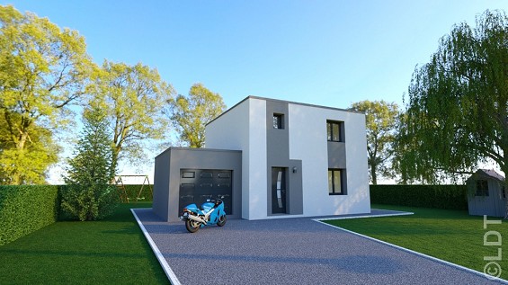 maison cube dans le 95, par les Maisons LDT