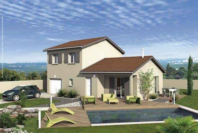 maison avec terrasse et piscine dans la Loire, par Maisons Punch