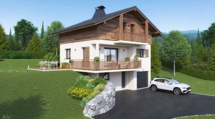 chalet en bois en Savoie, par Maisons Artis