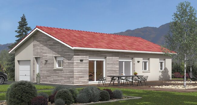 maison classique avec bardage bois en Savoie, par Maisons France Confort