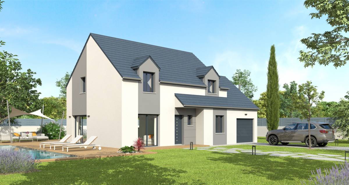 maison contemporaine avec garage dans la Manche, par Bessin Pavillons