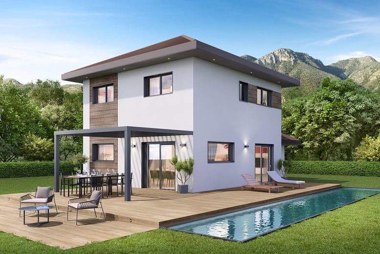 maison contemporaine à étage dans le 42, par Demeures Caladoises