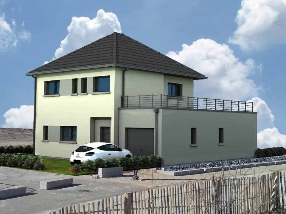 maison contemporaine avec terrasse dans la Somme, par Maisons Les Naturelles