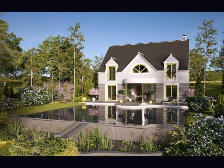 maison à l'architecture élégante avec piscine dans l'Essonne, par les Maisons Barbey Maillard