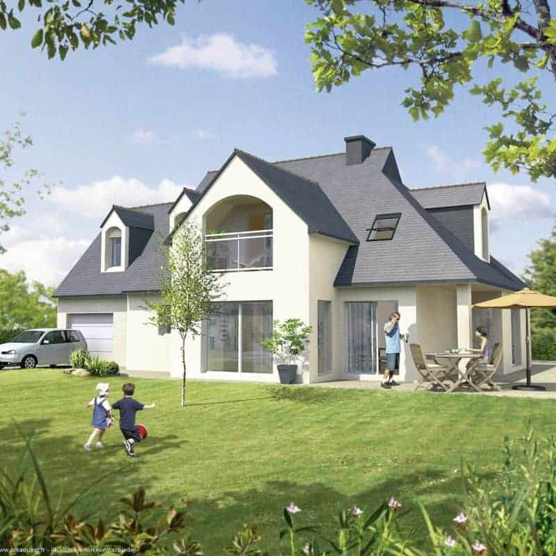 maison contemporaine spacieuse en Côtes d'Armor, par Coopalis