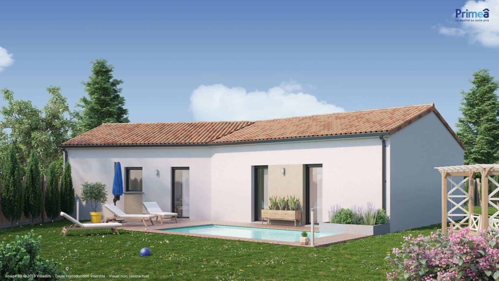 maison de plain-pied avec piscine dans le Loiret, par Primeâ