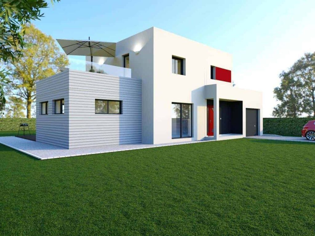 maison moderne avec toit plat dans le 51, par Maisons d'en France Champagne