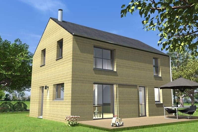 maison avec étage en bois en Ille-et-Vilaine, par Maisons Création