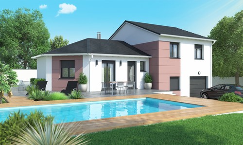 maison contemporaine avec piscine en Saône-et-Loire, par Maisons d'en France Bourgogne