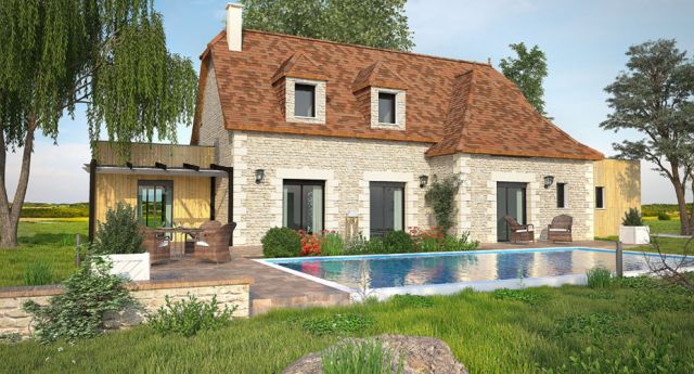 maison à l'architecture traditionnelle en Dordogne, par IGC Construction