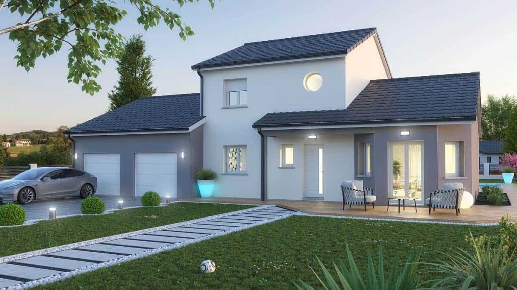 maison traditionnelle à étage avec double garage dans le 88, par Maisons Nobless
